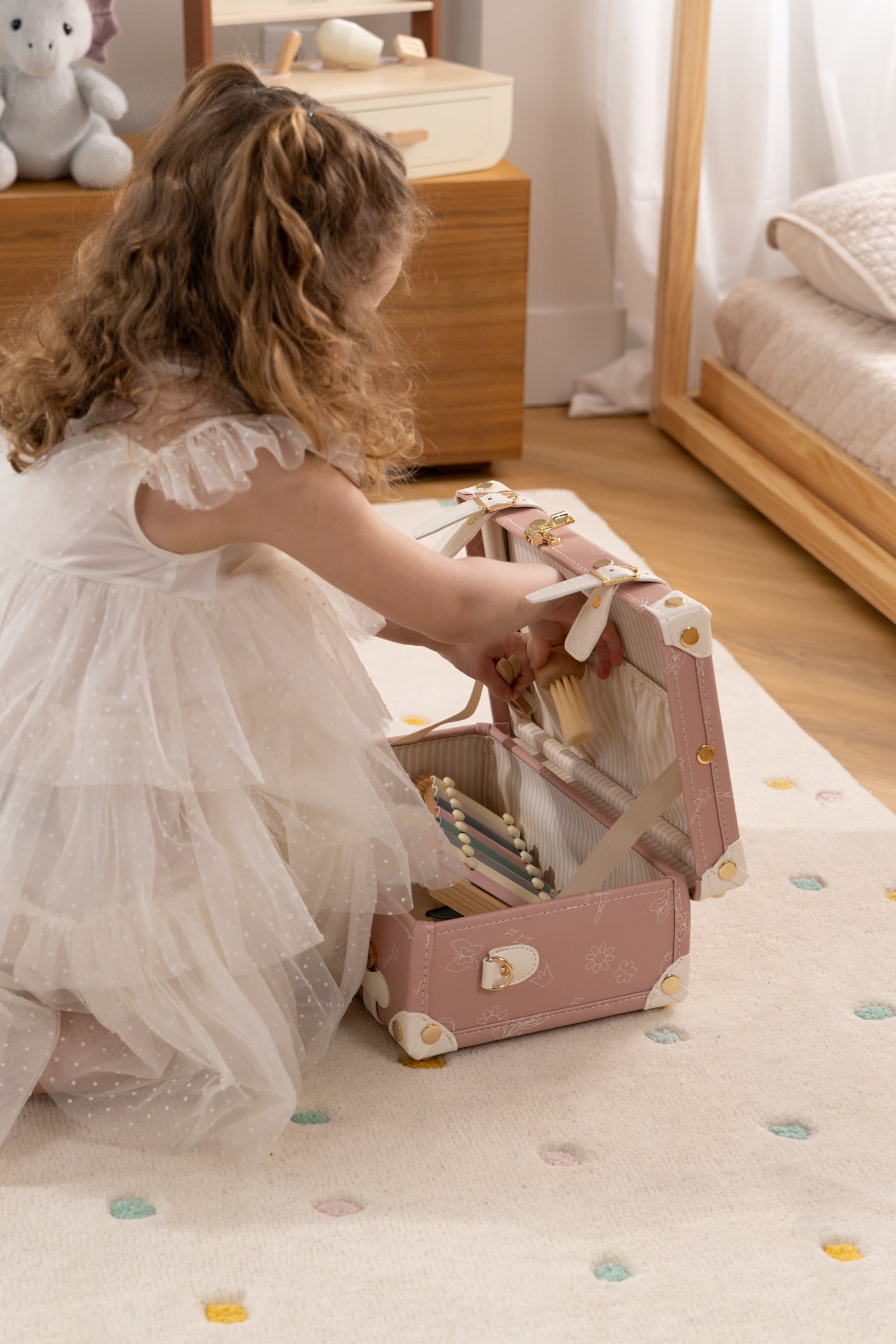 Image of Vegan Leather Play Suitcase - Ballerina