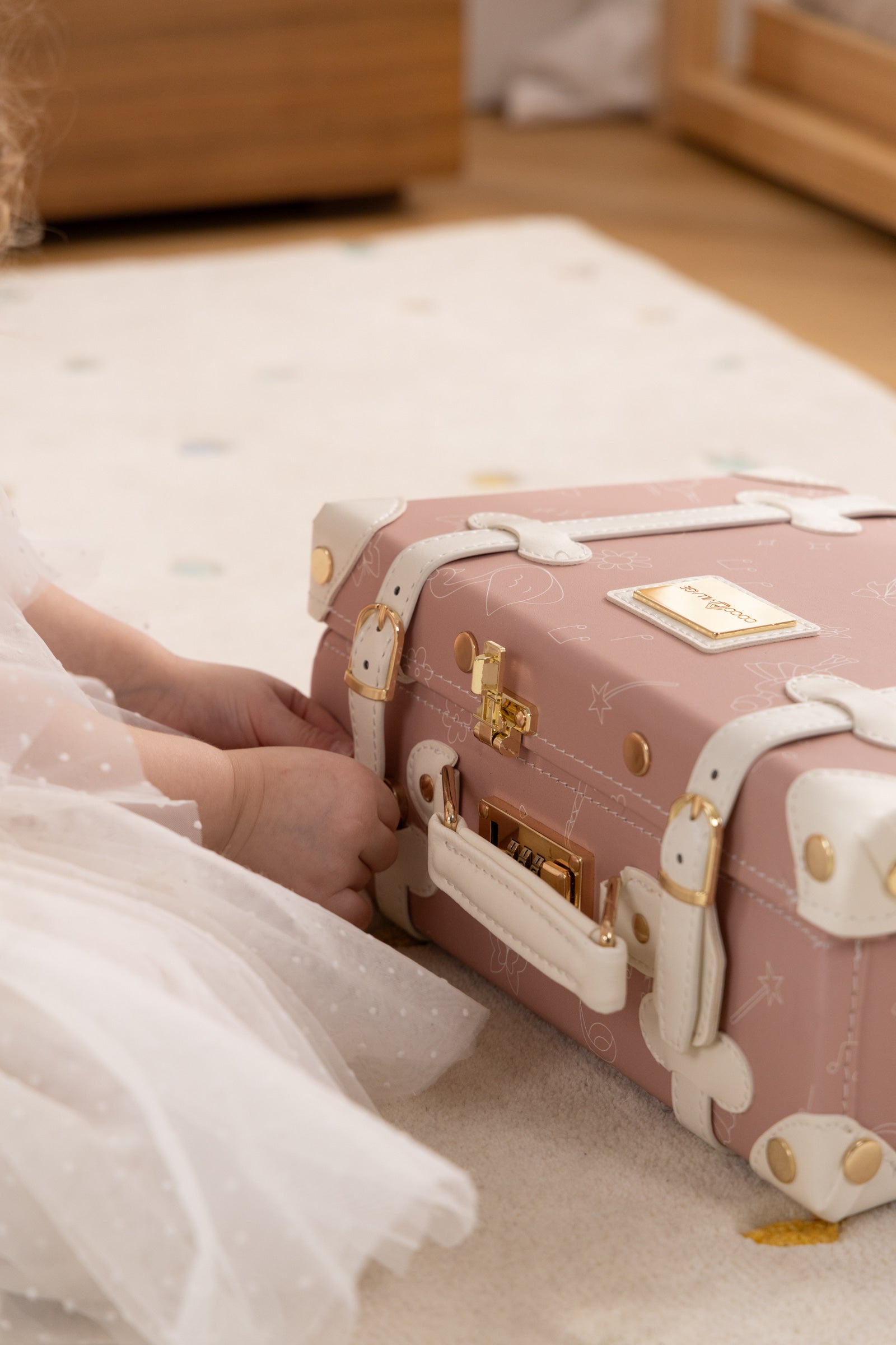 Image of Vegan Leather Play Suitcase - Ballerina