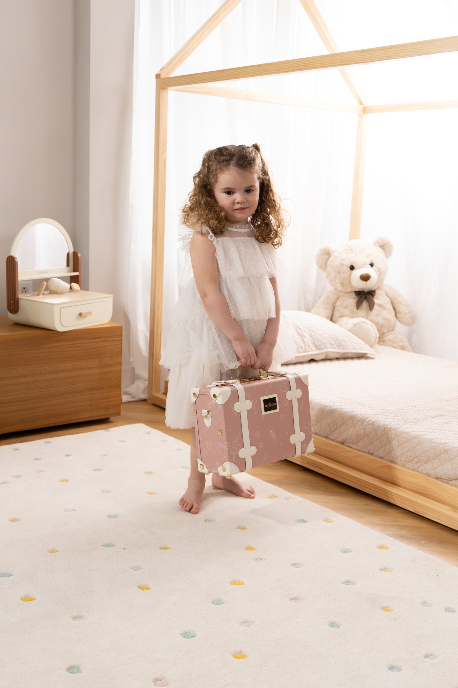 Image of Vegan Leather Play Suitcase - Ballerina