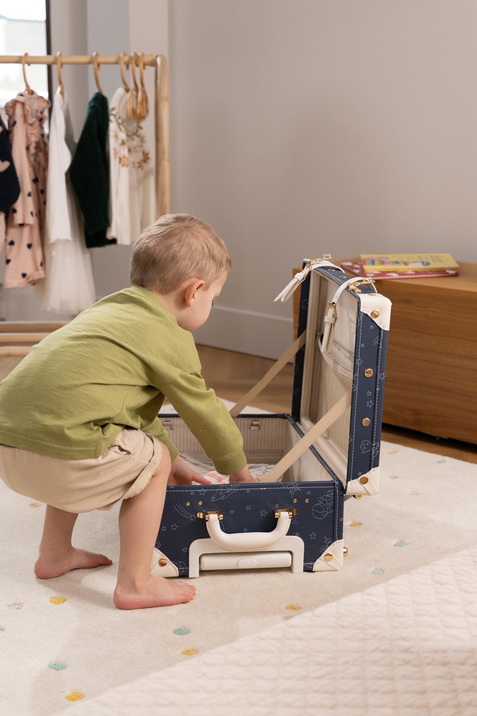 Image of Vegan Leather Carry-On Suitcase - Space