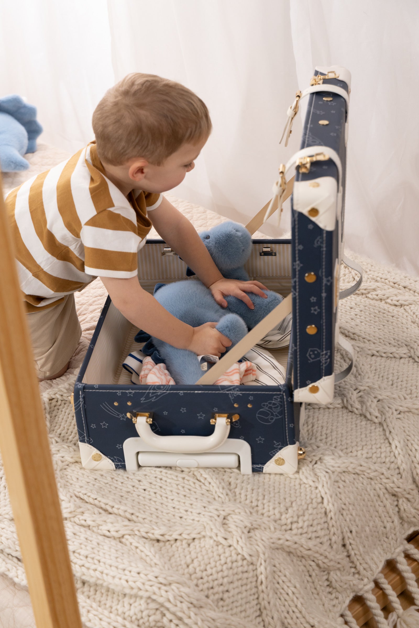 Image of Vegan Leather Carry-On Suitcase - Space