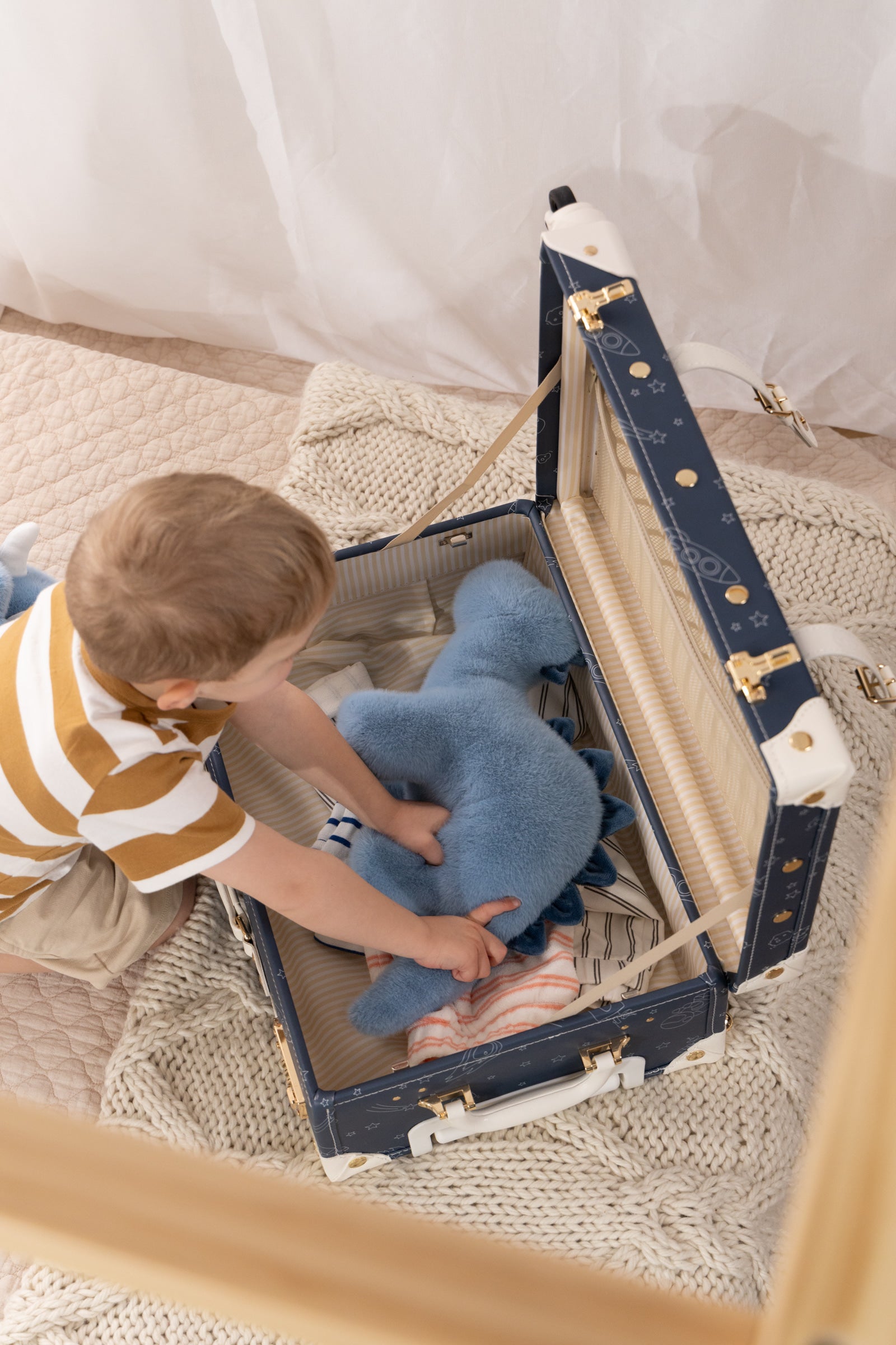 Image of Vegan Leather Carry-On Suitcase - Space
