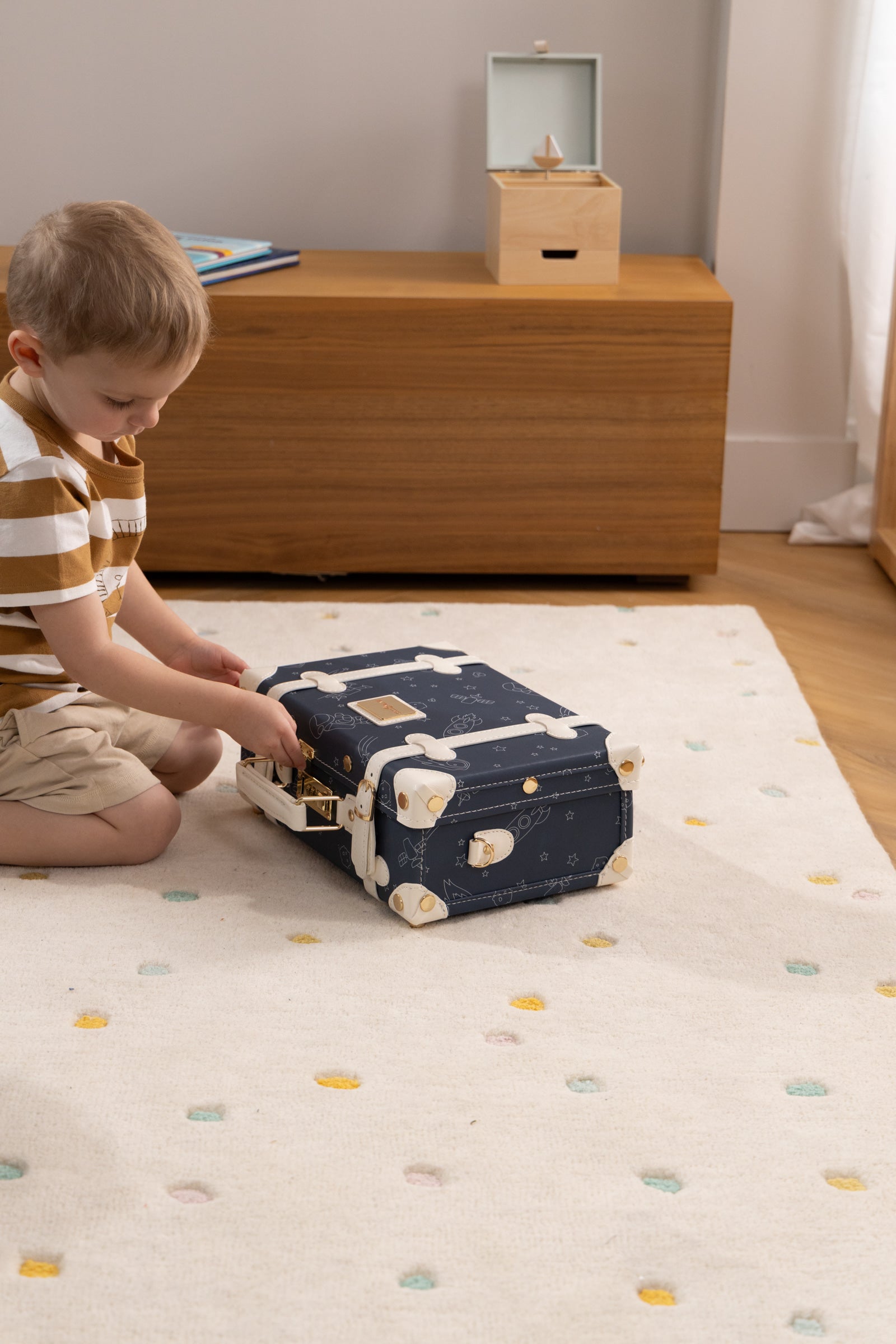 Image of Vegan Leather Play Suitcase - Space