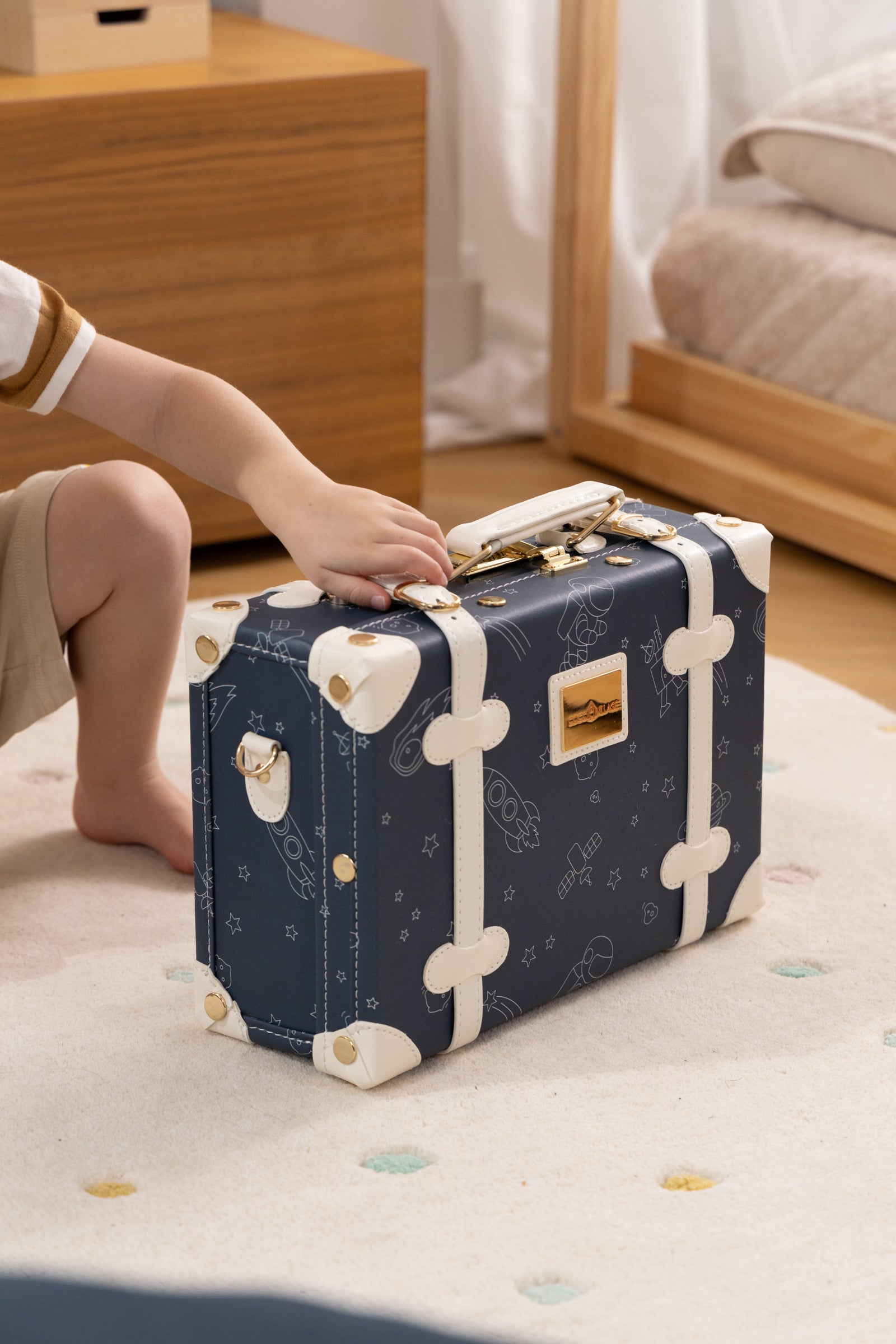Image of Vegan Leather Play Suitcase - Space