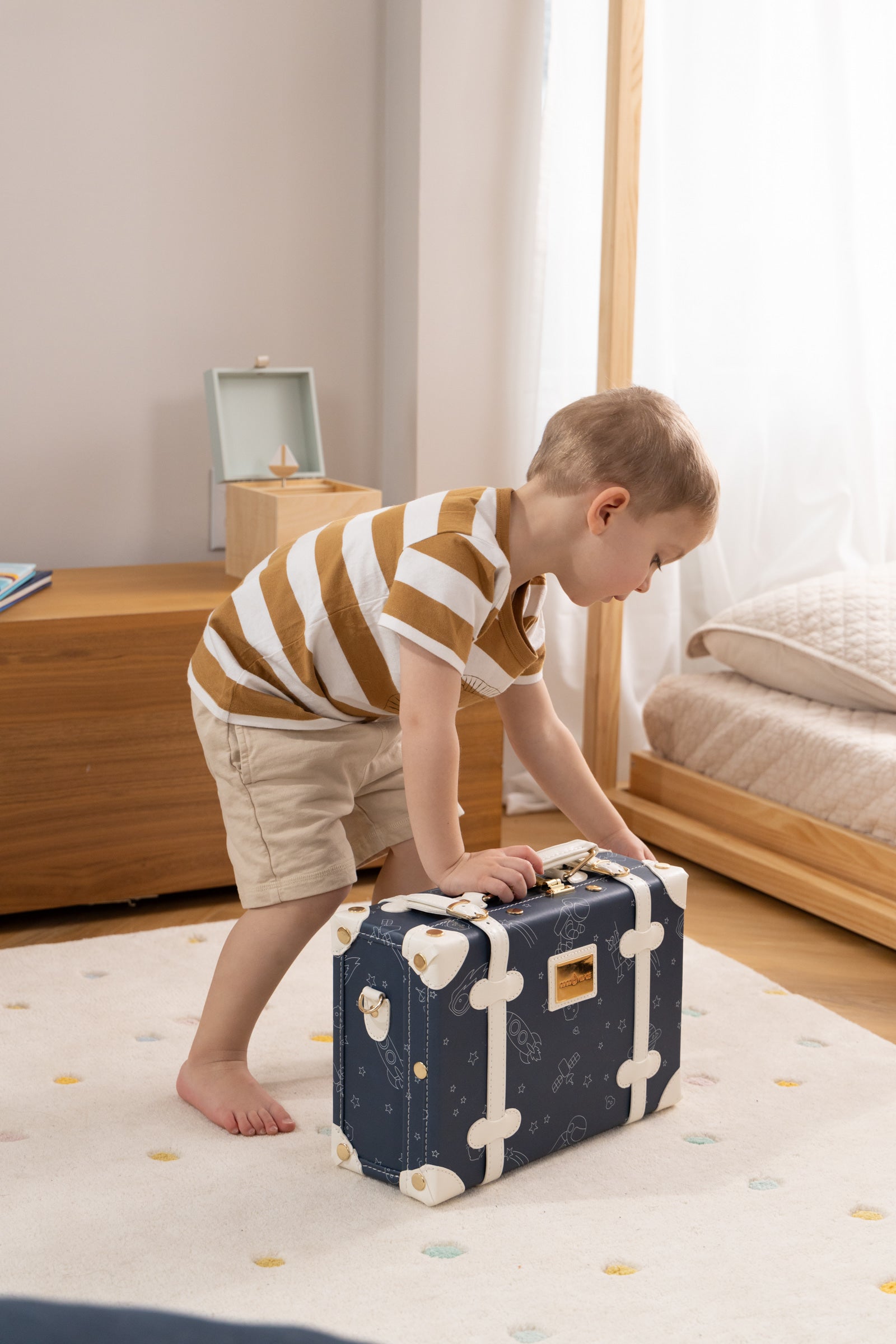 Image of Vegan Leather Play Suitcase - Space