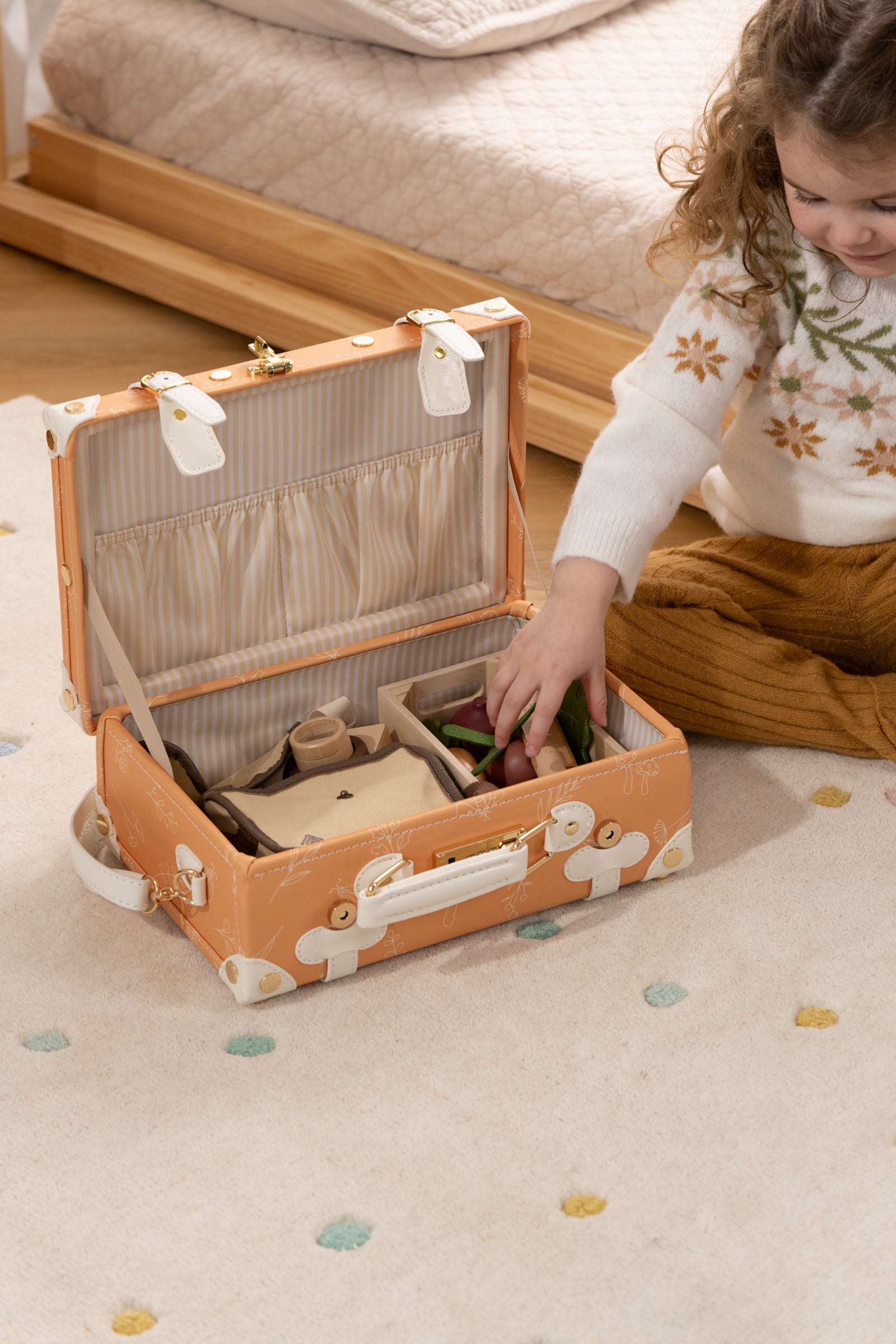 Image of Valise de jeu en cuir végétalien - Nature