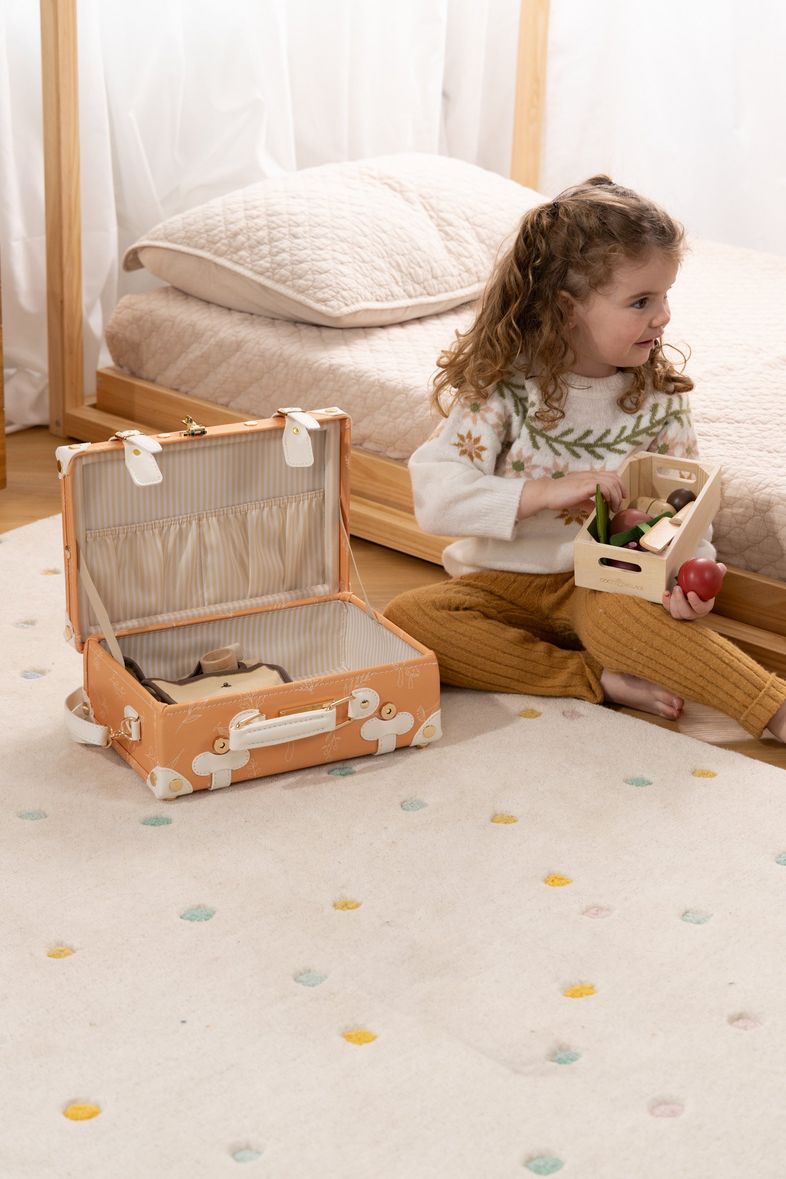 Image of Valise de jeu en cuir végétalien - Nature