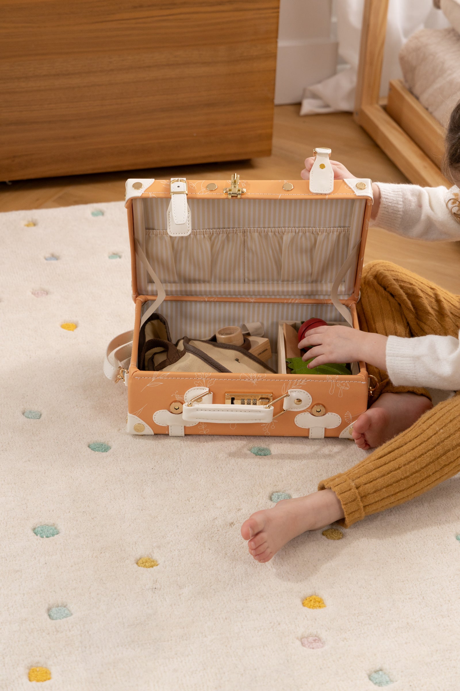 Image of Valise de jeu en cuir végétalien - Nature