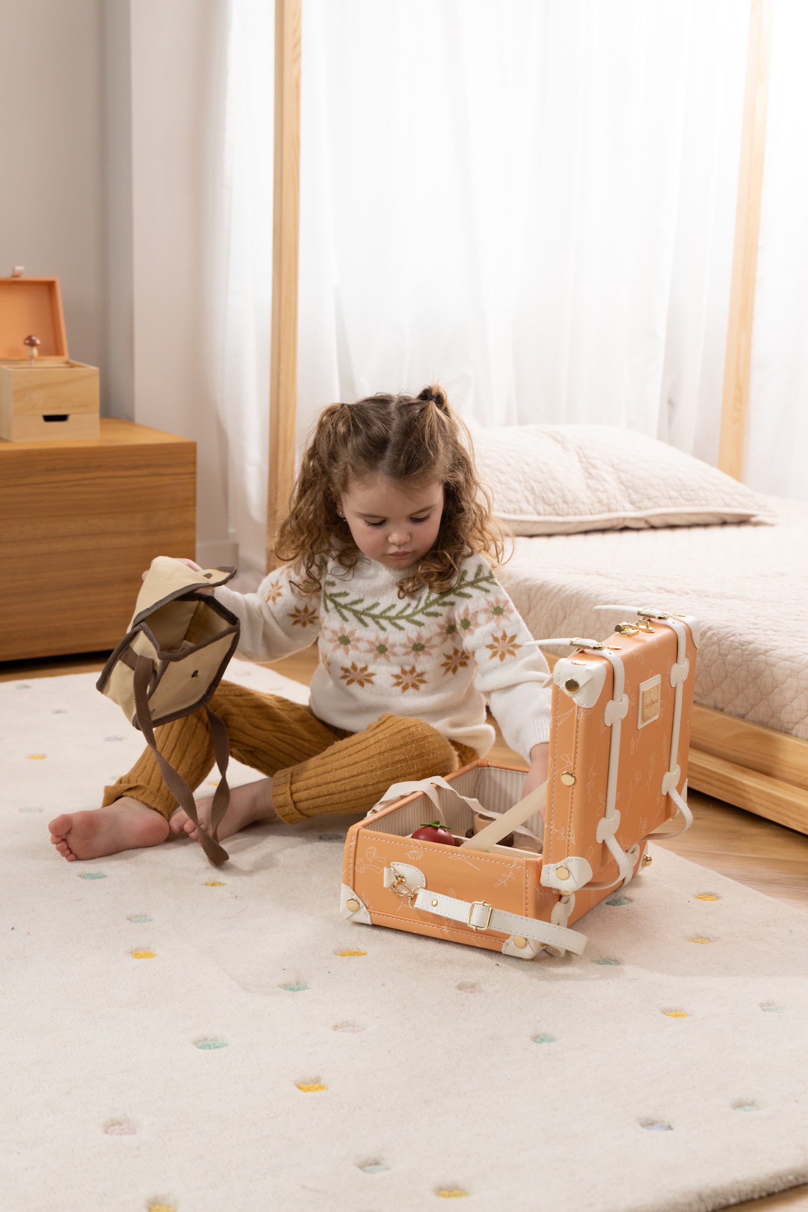 Image of Valise de jeu en cuir végétalien - Nature