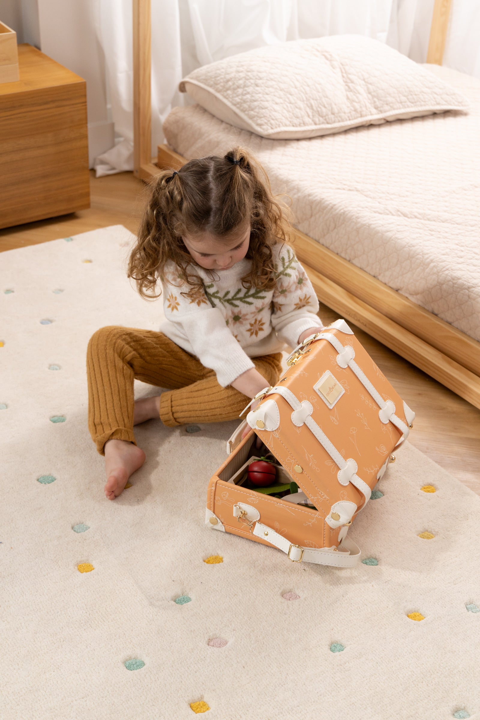 Image of Valise de jeu en cuir végétalien - Nature