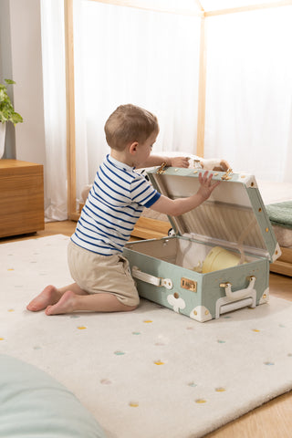 Valise de cabine en cuir végétalien - Océan
