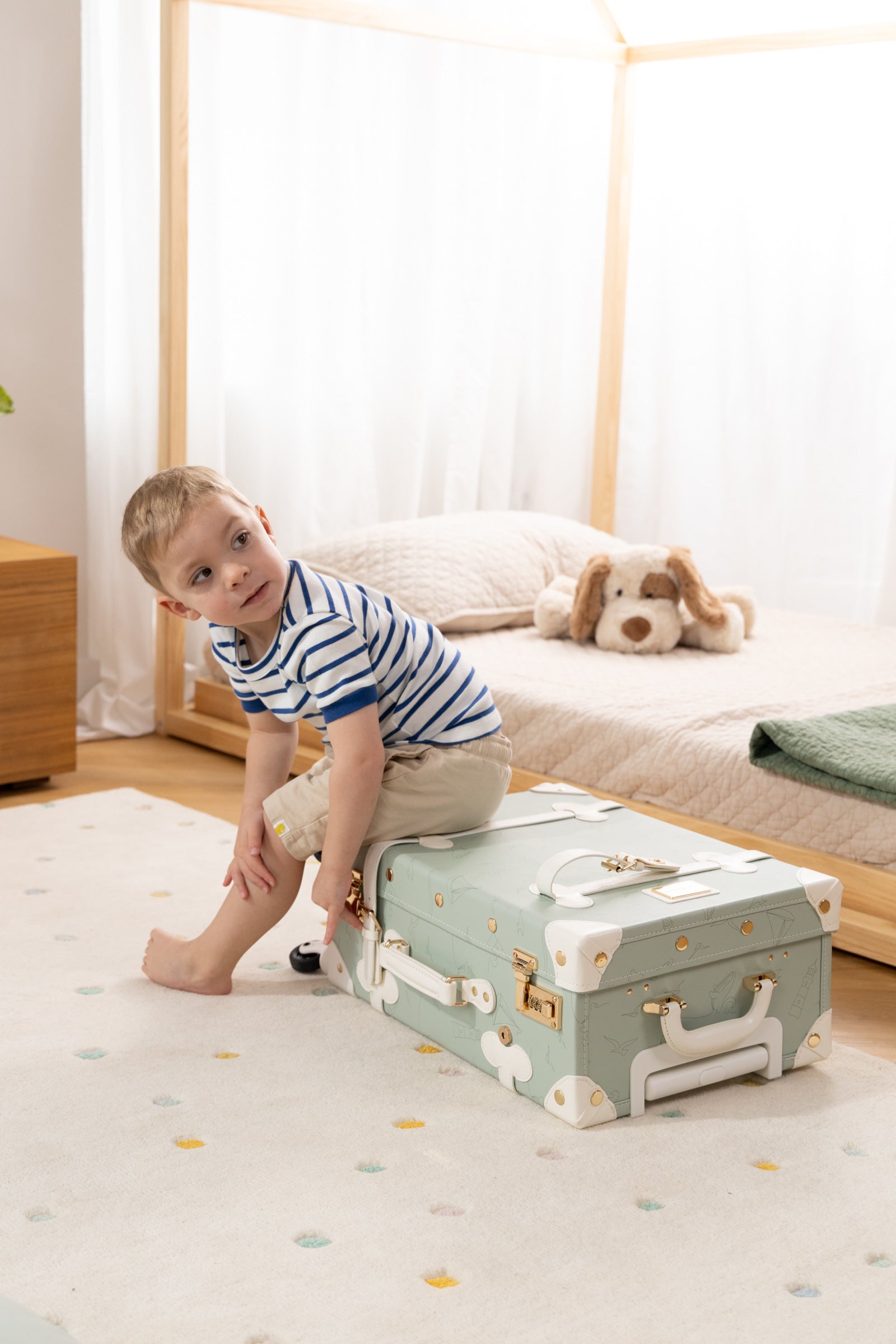 Image of Valise de cabine en cuir végétalien - Océan