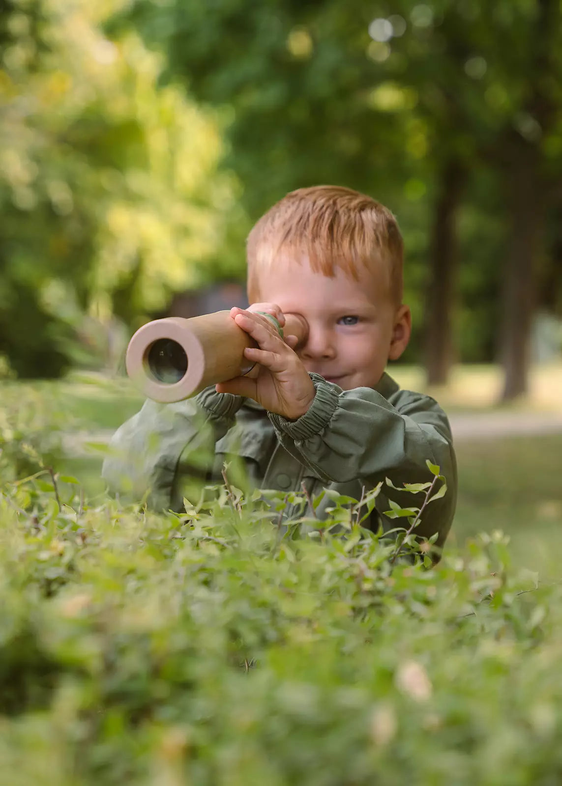 Wooden Handheld Telescope – 20x Zoom – Coco Village