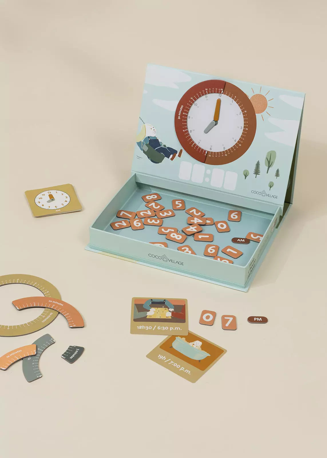Magnetic Learning Playset – Time