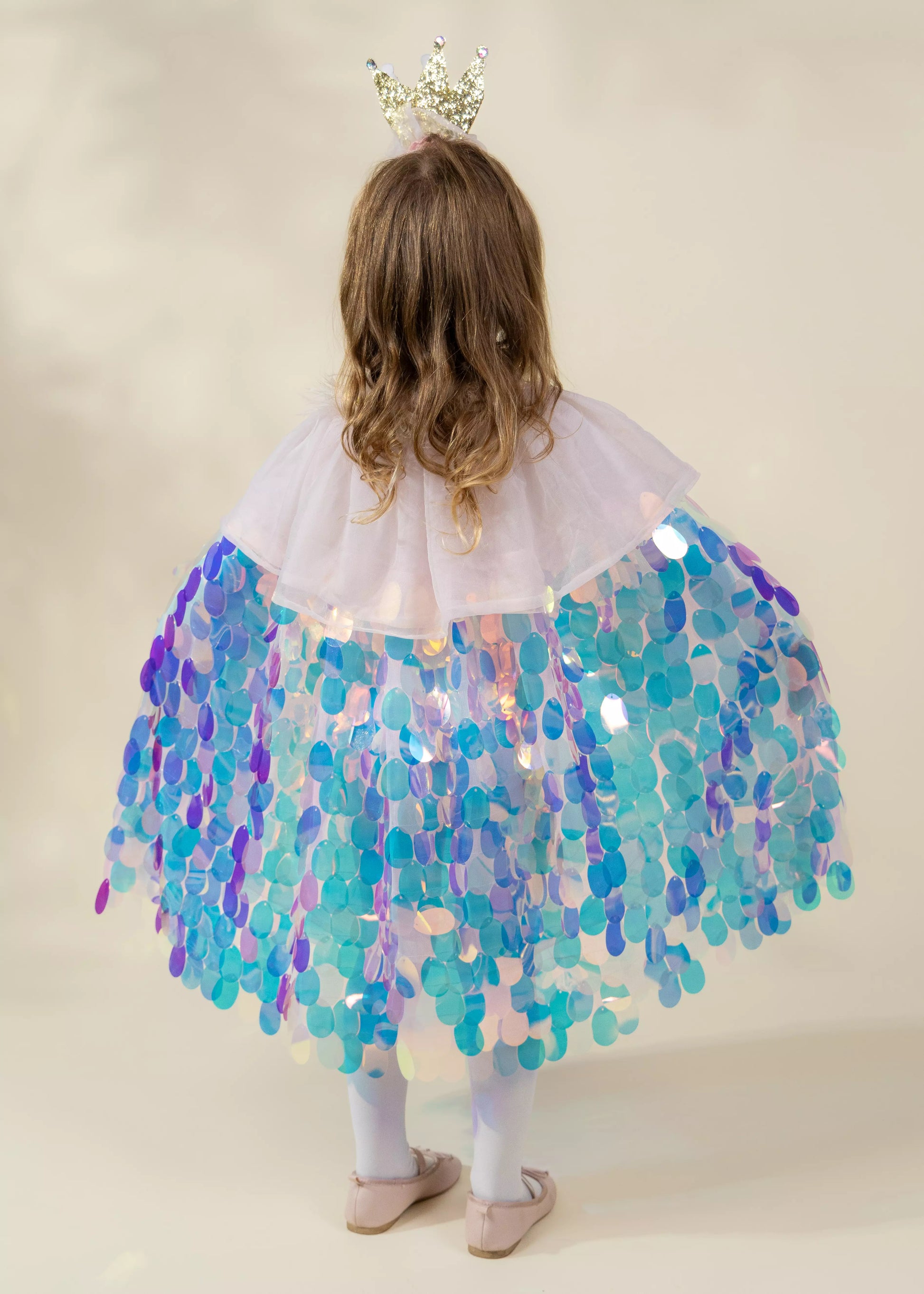 Sequins Cape & Crown Costume