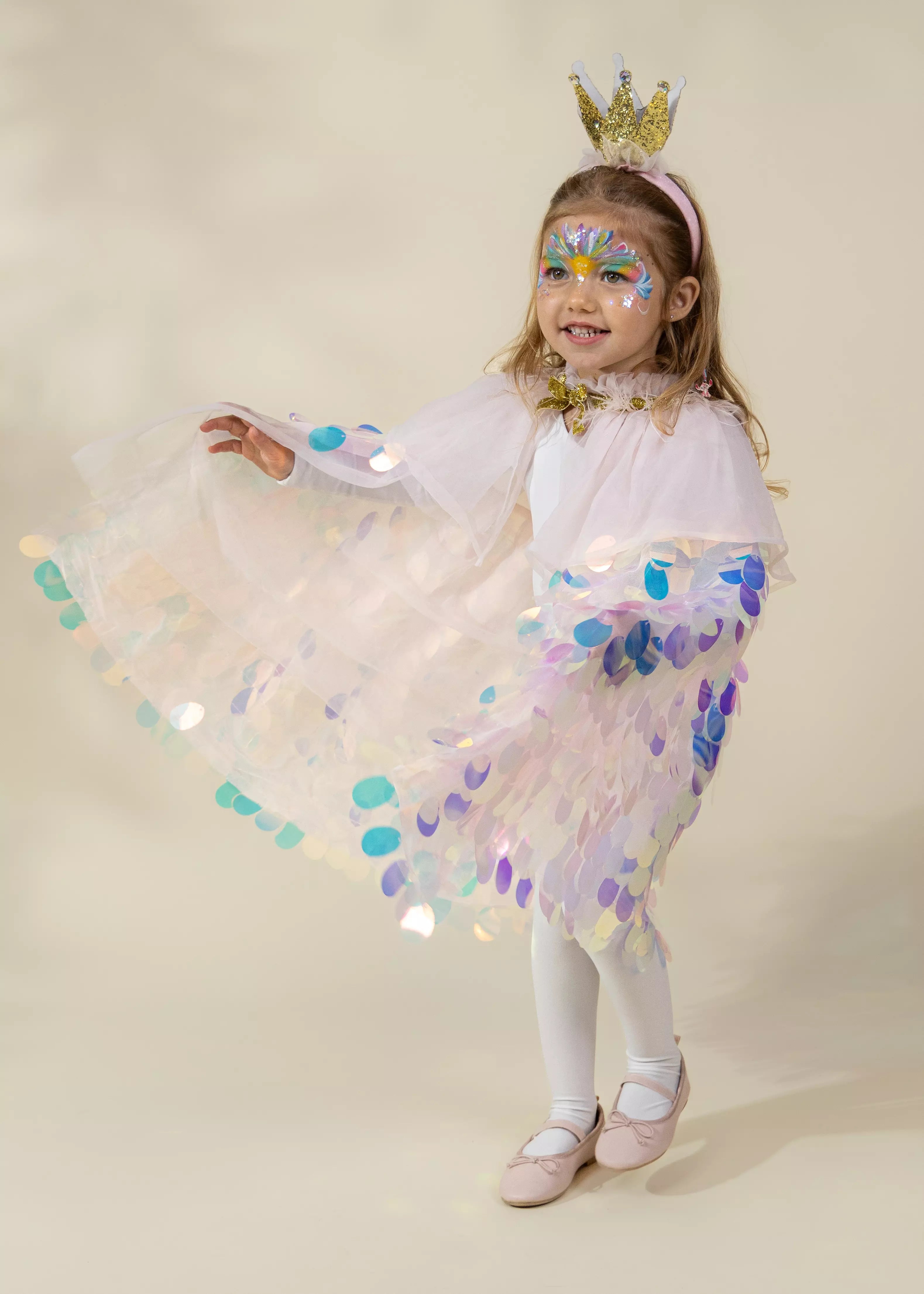 Image of Sequins Cape & Crown Costume