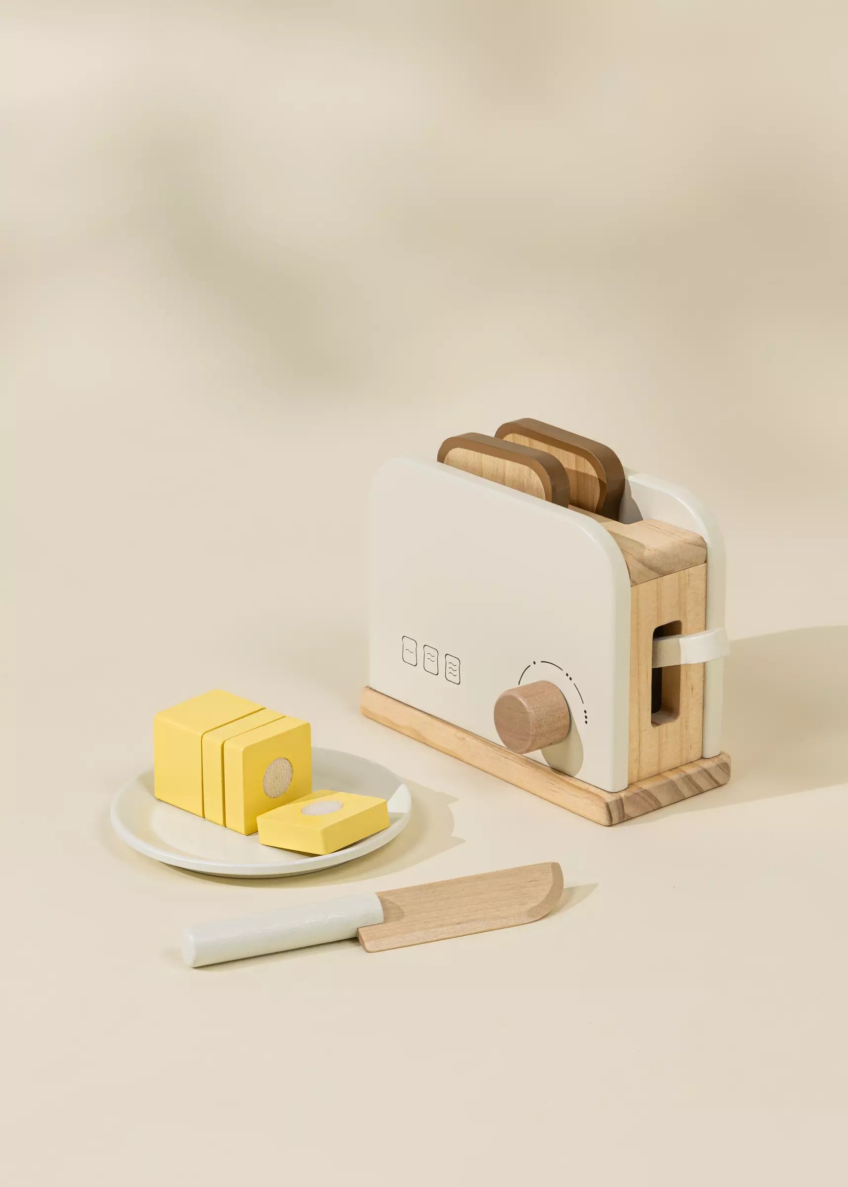 Wooden Toaster Play Set Toy Kitchen Foam Coco Village