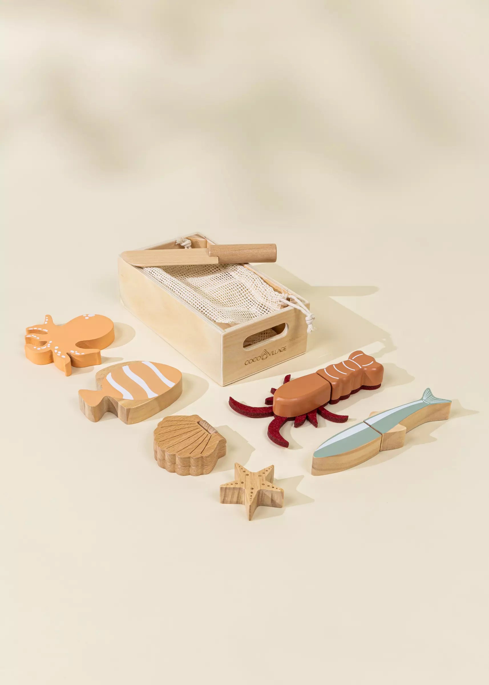Image of Wooden Seafood Playset