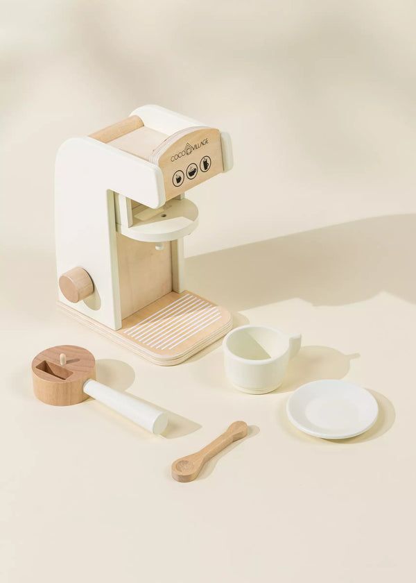 Cafetière et accessoires en bois