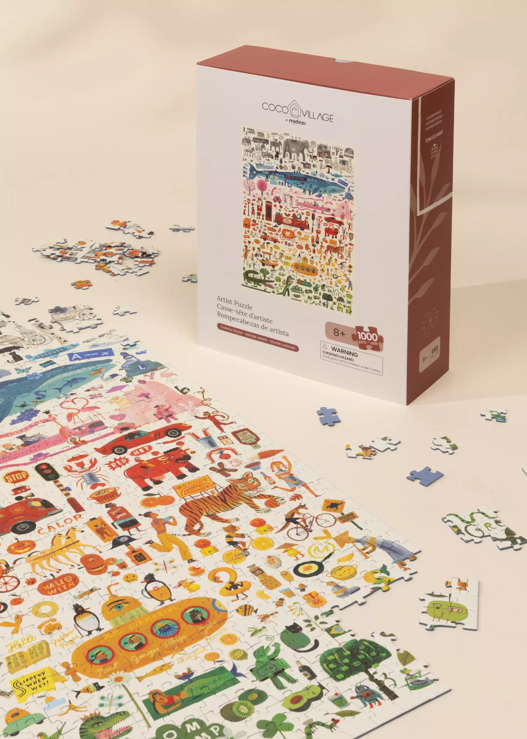 Image of Casse-tête Artiste - Monde coloré - 1000 pièces 