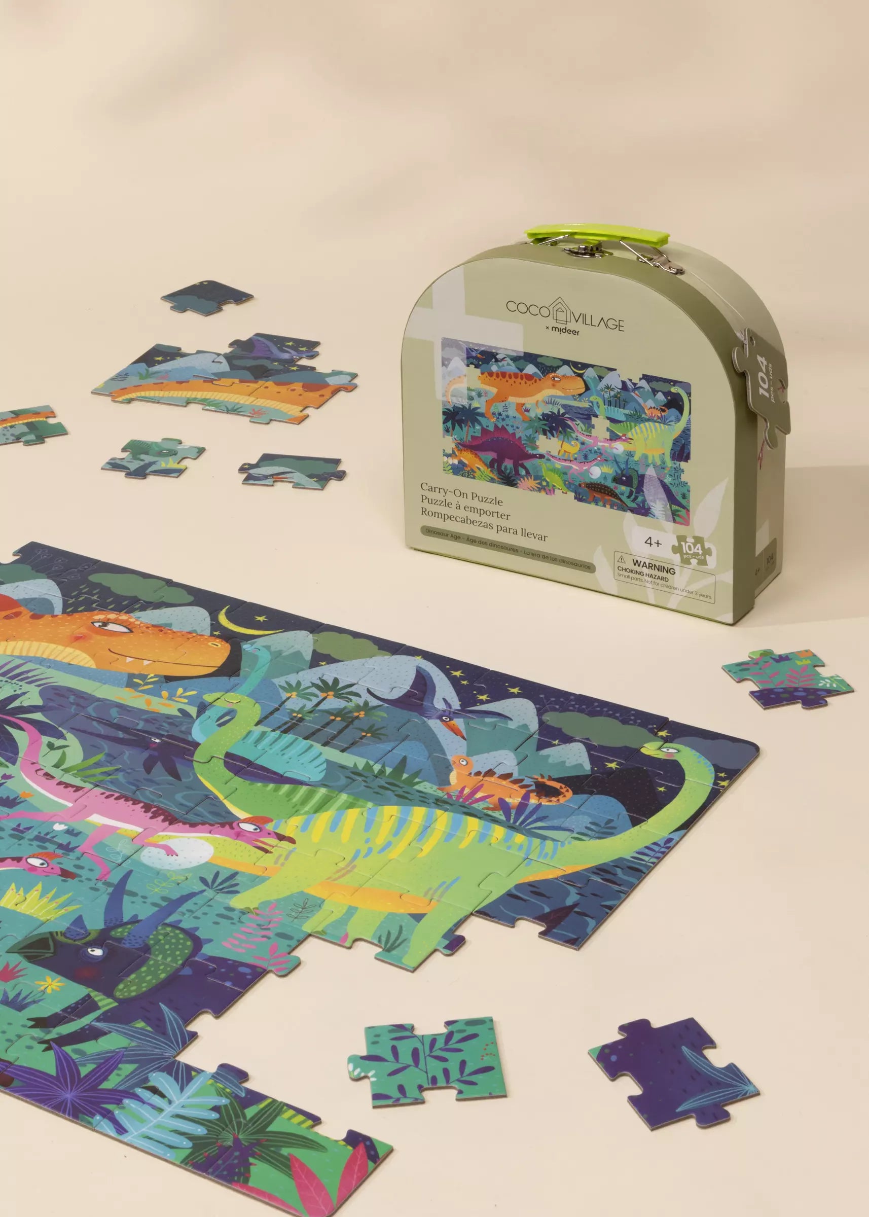 Casse-tête à emporter - Âge des dinosaures - 104 pièces
