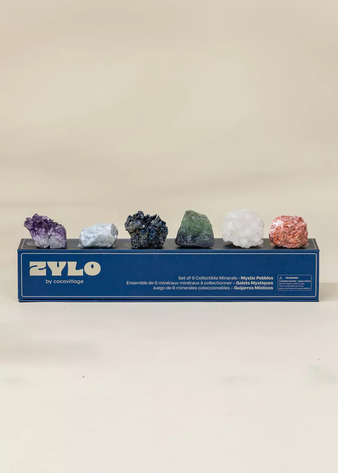 Set of 6 collectible Minerals - Mystic Pebbles