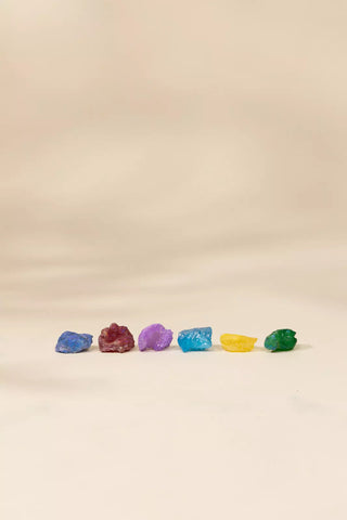 Set of 6 collectible Minerals - Geodes & Points