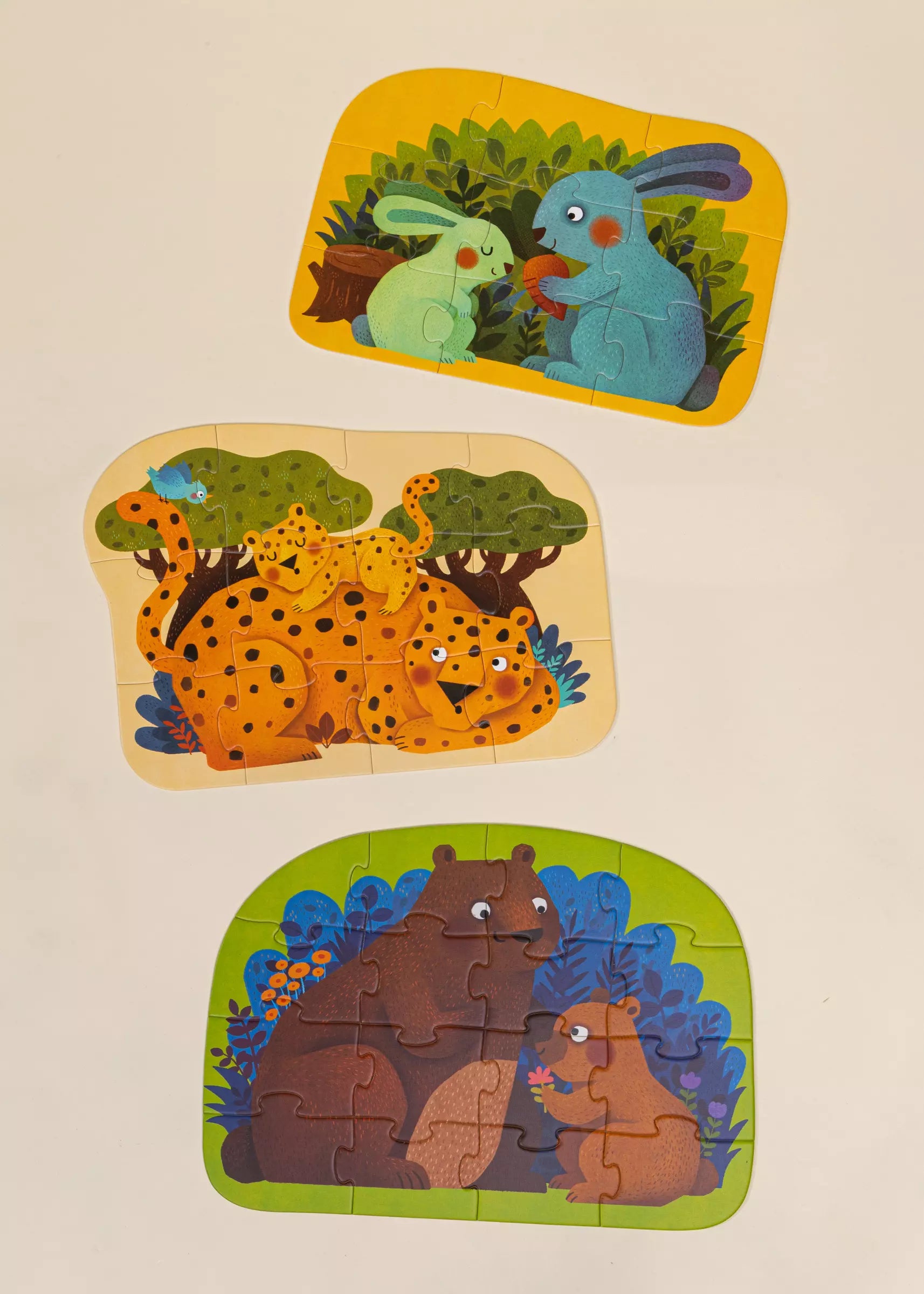 Casse-têtes évolutifs Niveau 2 - Parent & bébé (3 casses-têtes) 