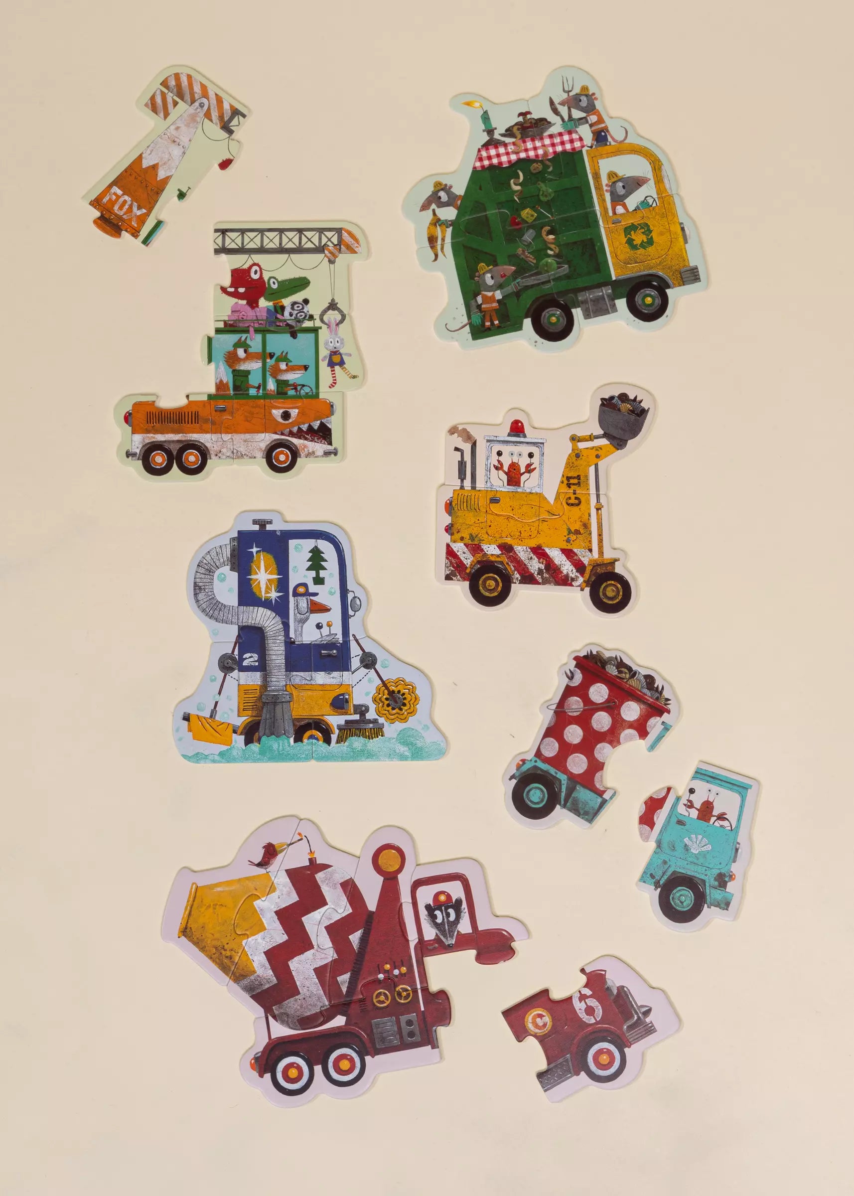 My first Puzzles - Construction Vehicules (6 puzzles)