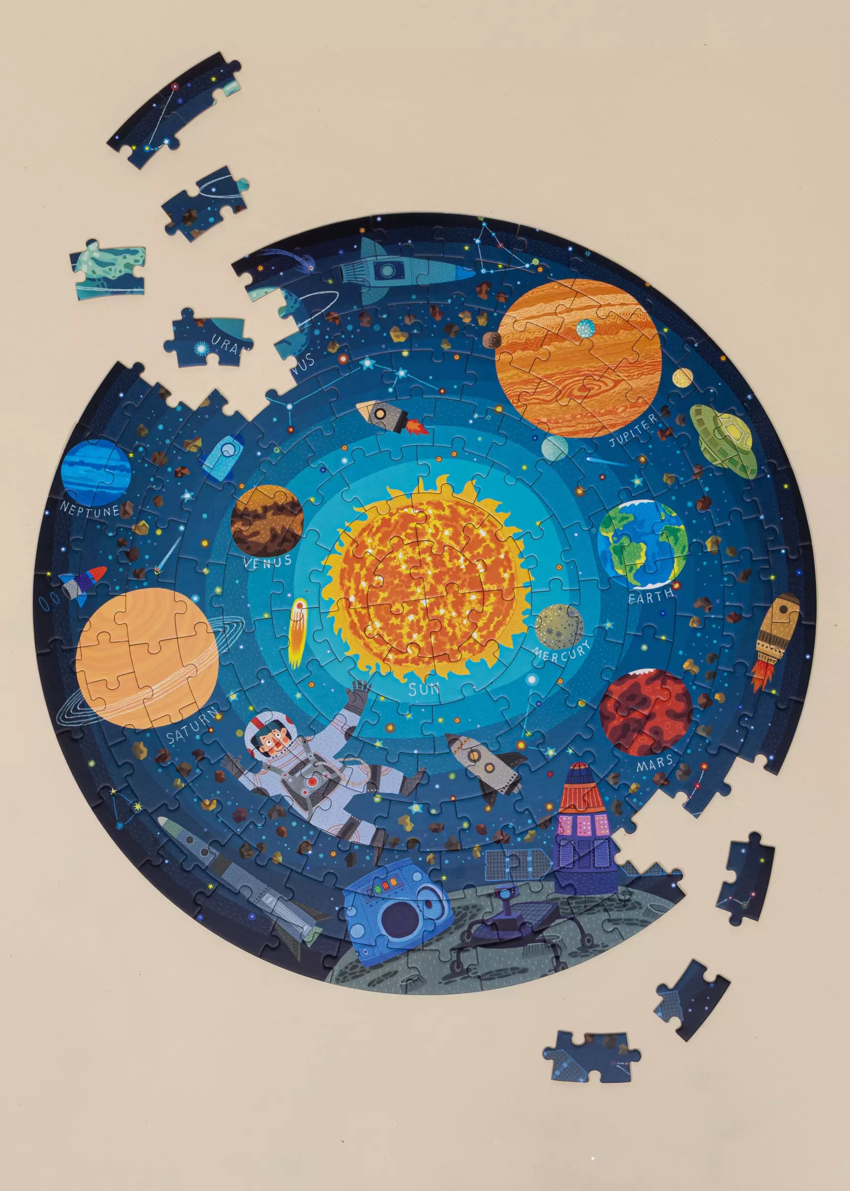 Image of Round Puzzle - Galaxy Exploration - 150pcs