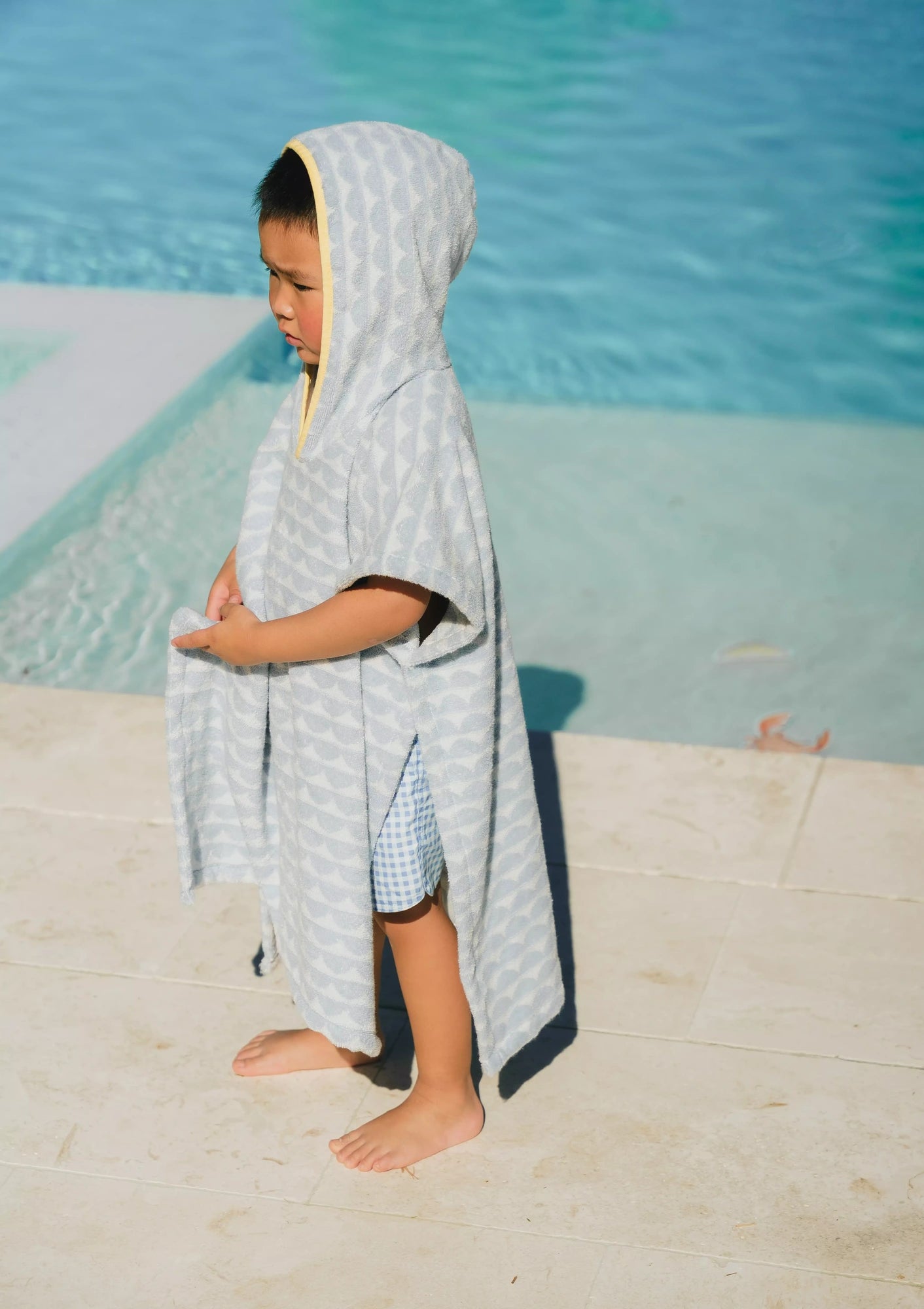 100% Cotton Kids Beach & Pool Poncho – Ocean
