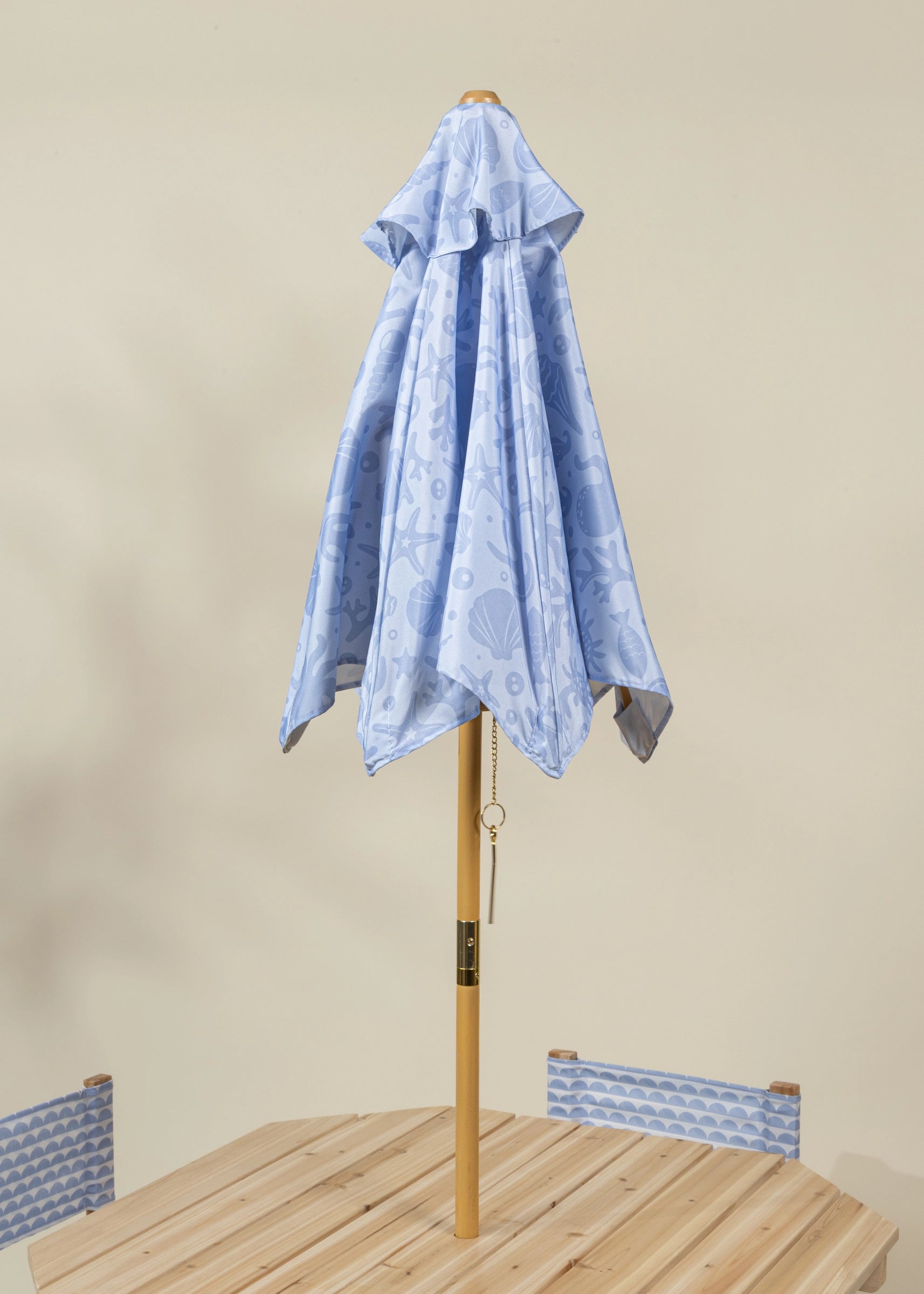 Image of Kids’ Patio Set 4 Chairs and Parasol–Under the Sea