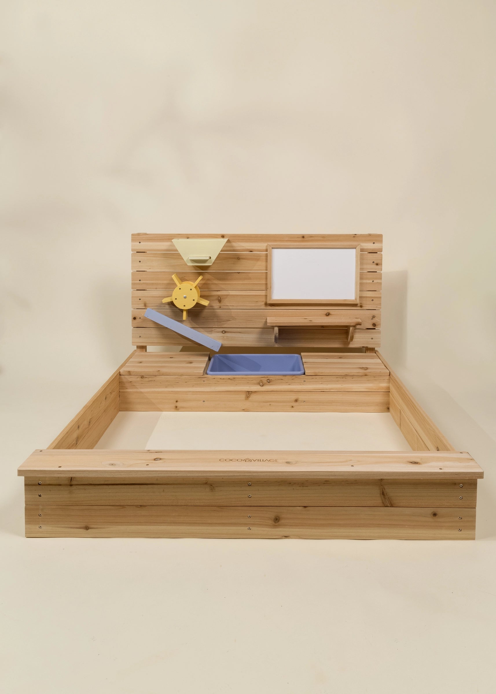 Image of Wooden Sandpit with Cover