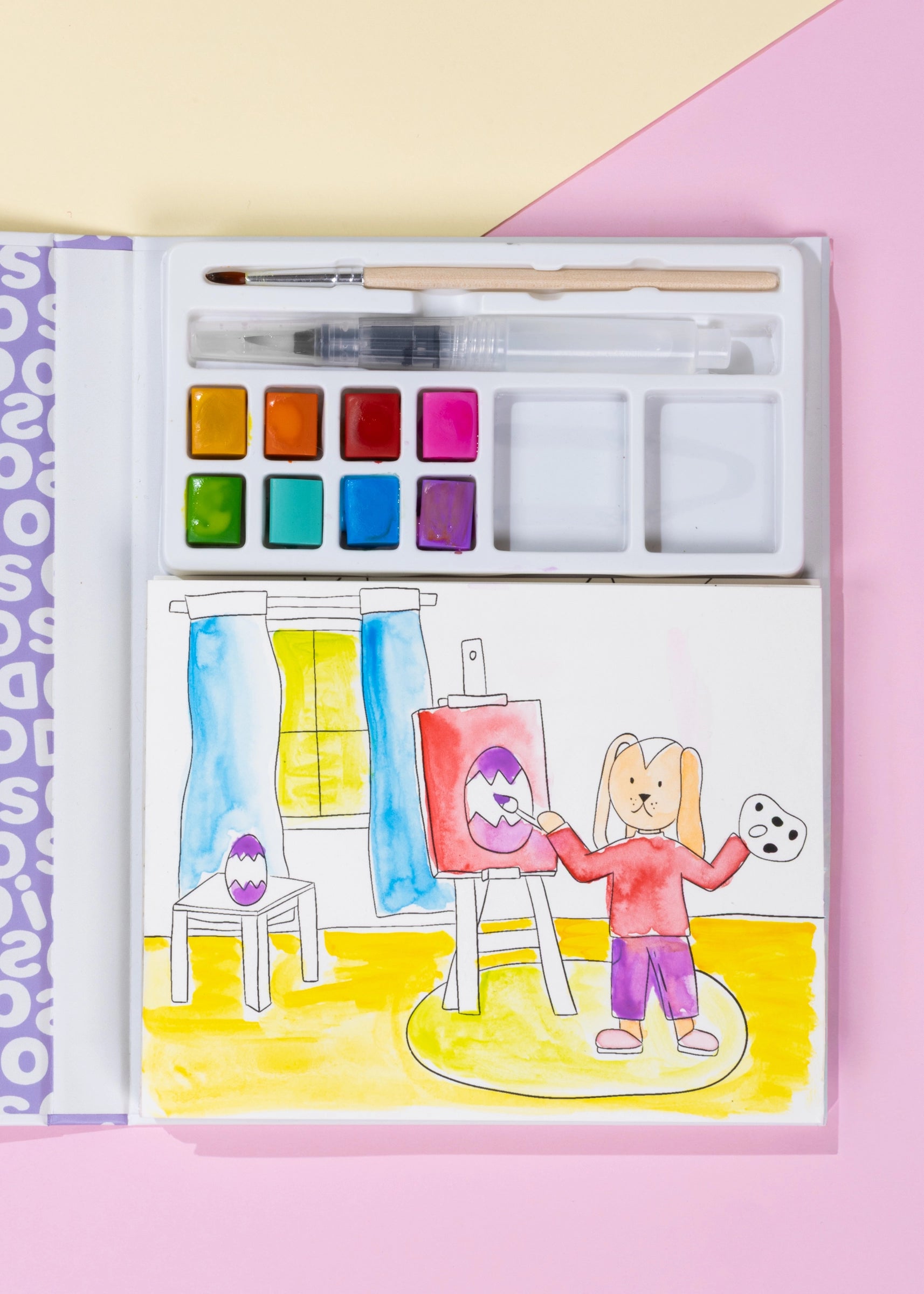 Image of Watercolor Garden Party Painting Book - 30 pages