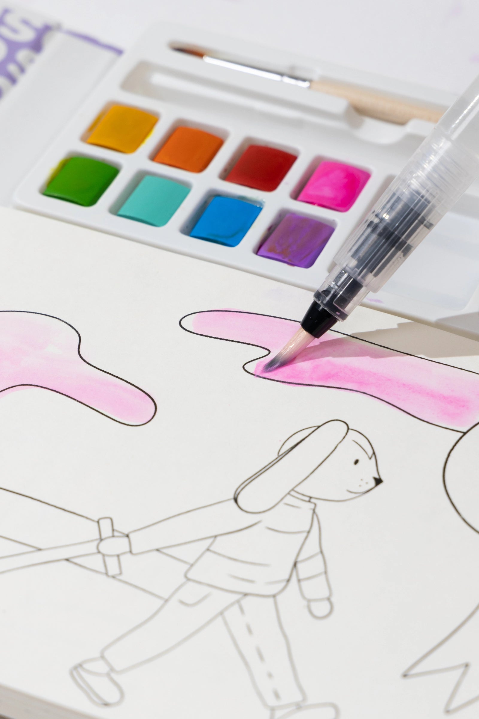 Watercolor Garden Party Painting Book - 30 pages