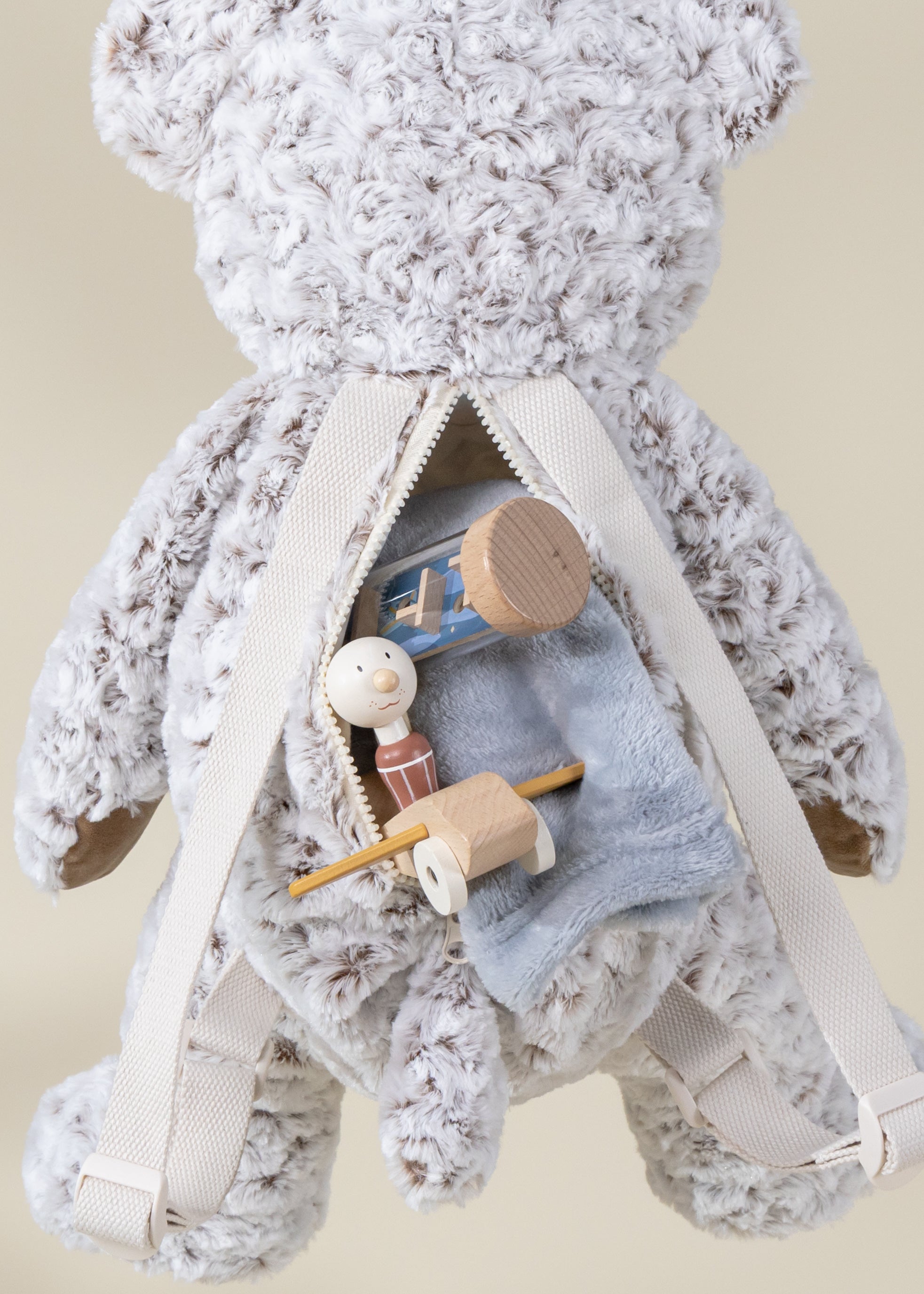 Image of Sac à dos en peluche ours 