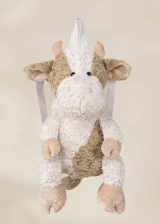 Sac à dos en peluche vache