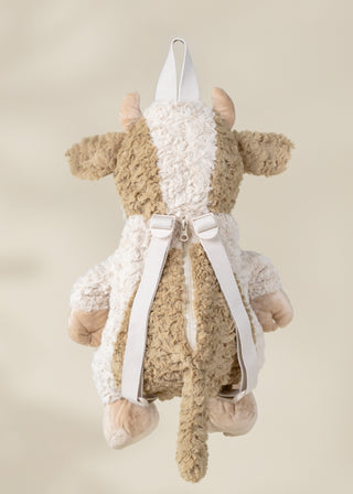 Sac à dos en peluche vache