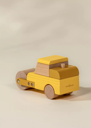 Véhicule de construction en bois – Rouleau compacteur 