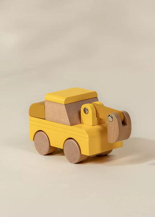 Véhicule de construction en bois – Pelle mécanique