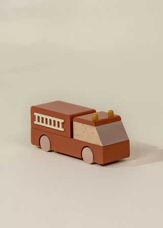 Wooden Parking Garage Playset & 10 Wooden Vehicles Bundle
