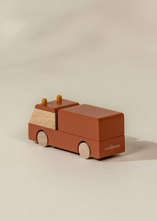Véhicule en bois – Camion de pompiers 