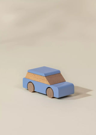 Wooden Parking Garage Playset & 10 Wooden Vehicles Bundle