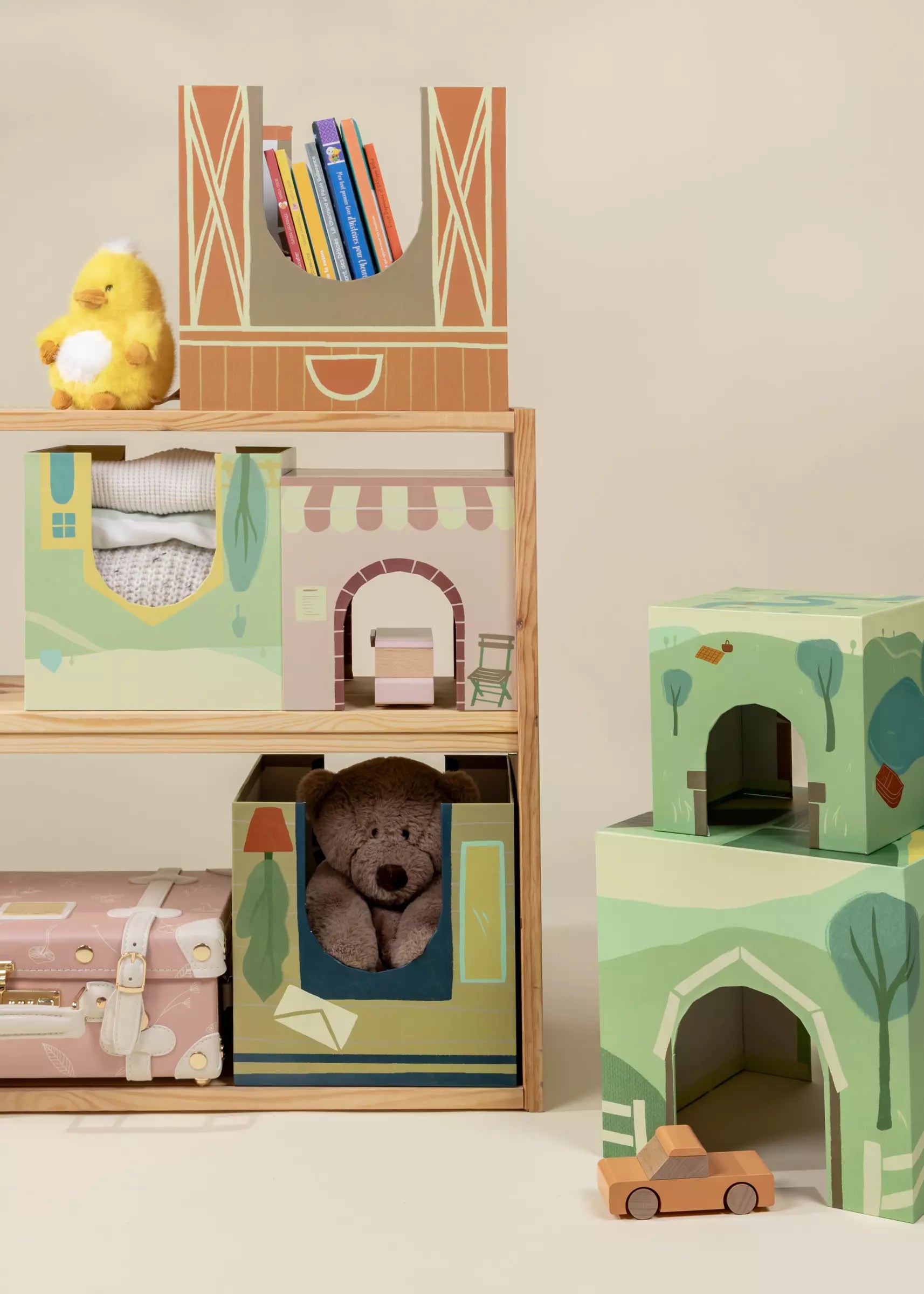 Ensemble de 6 boîtes empilables surdimensionnées – La campagne 