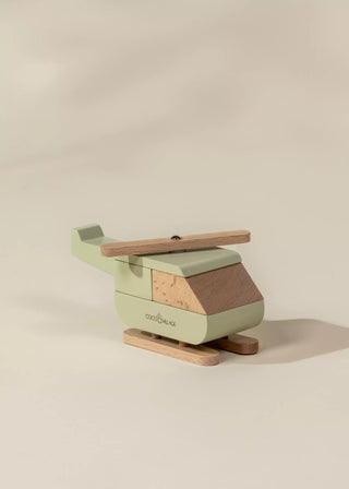 Wooden Parking Garage Playset & 10 Wooden Vehicles Bundle