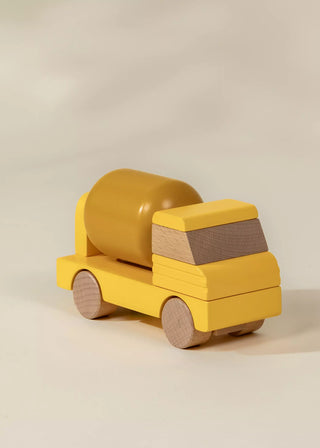 Véhicule de construction en bois – Camion-toupie 