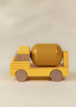 Véhicule de construction en bois – Camion-toupie 