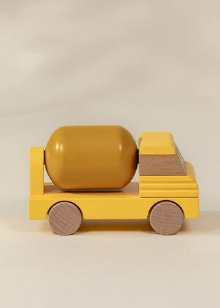 Véhicule de construction en bois – Camion-toupie 