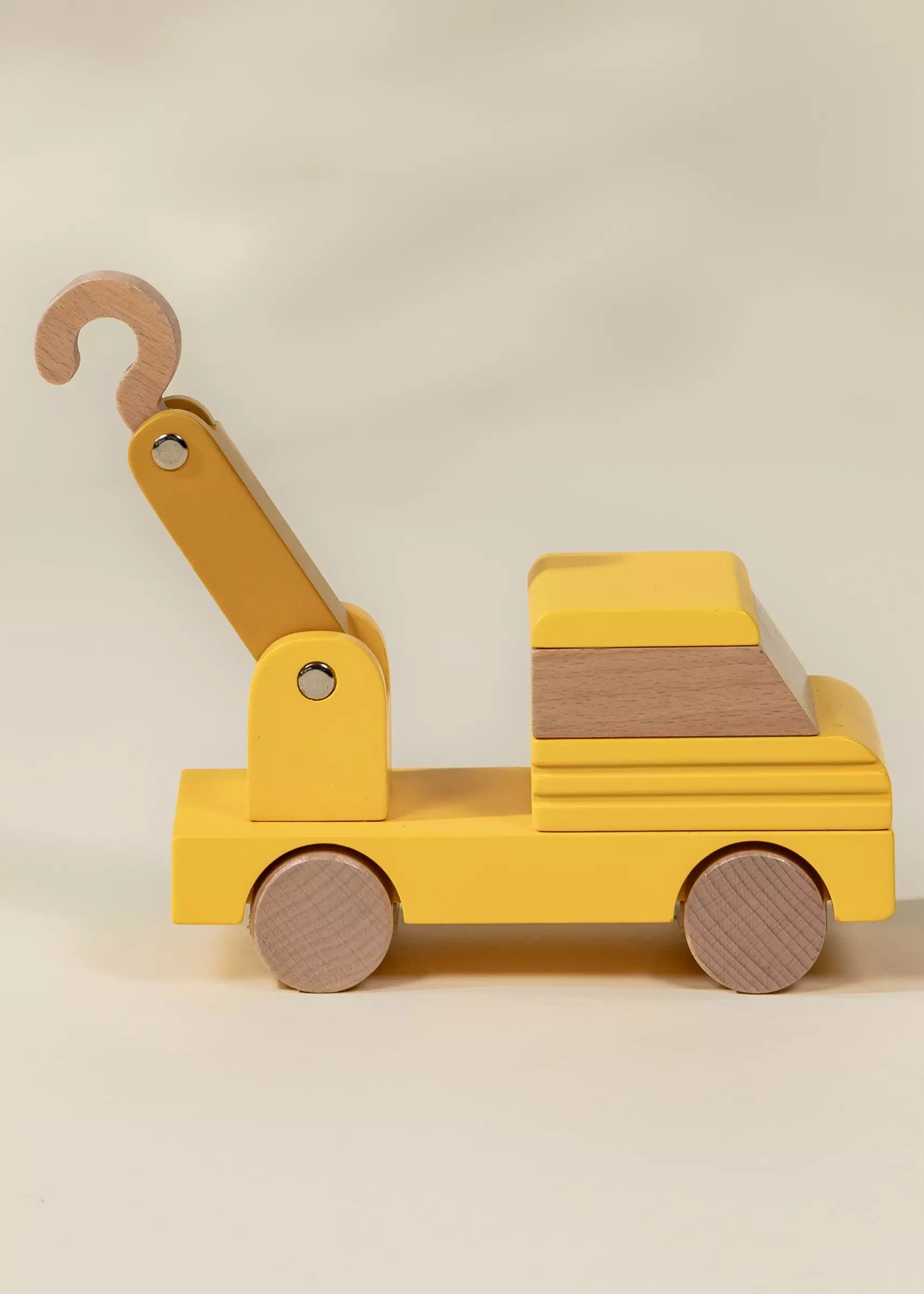 Image of Wooden Construction Vehicle - Tow Truck