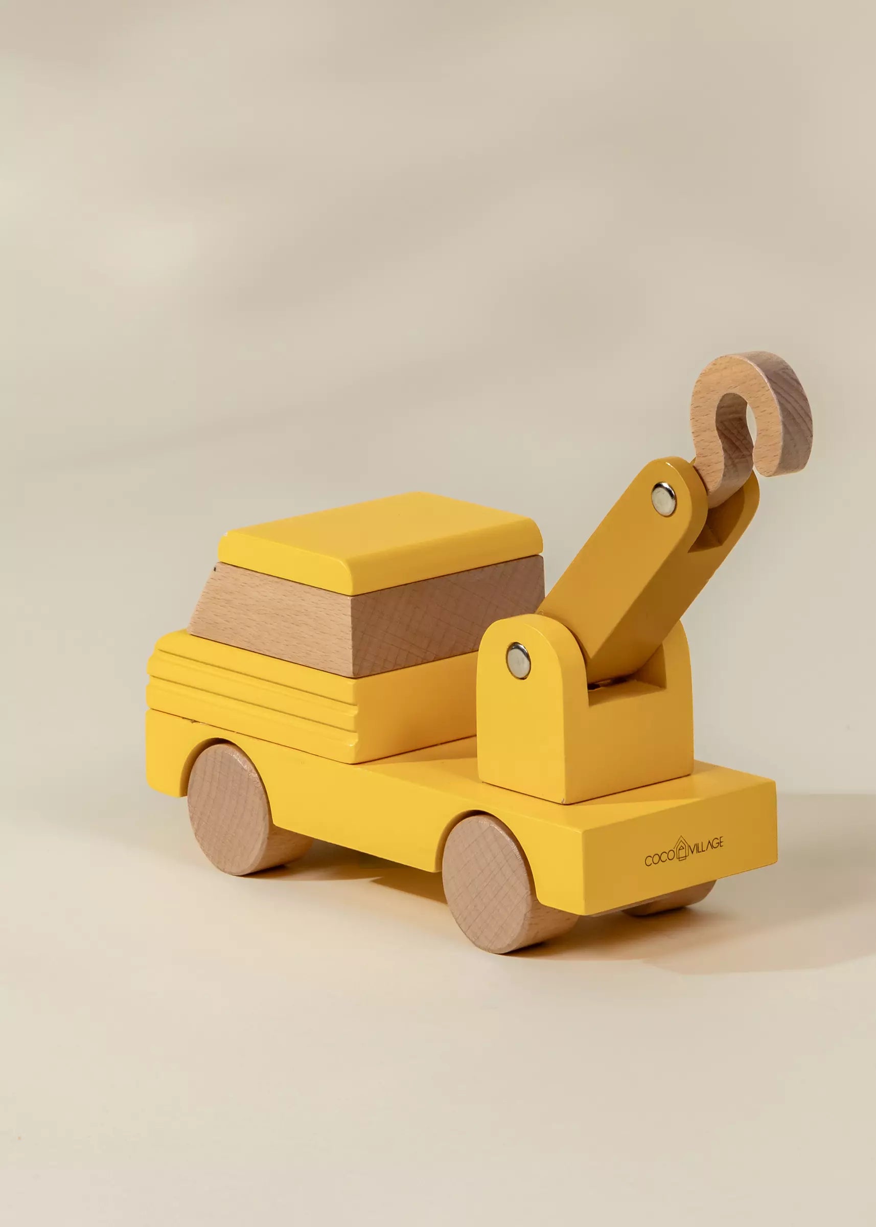Image of Wooden Construction Vehicle - Tow Truck